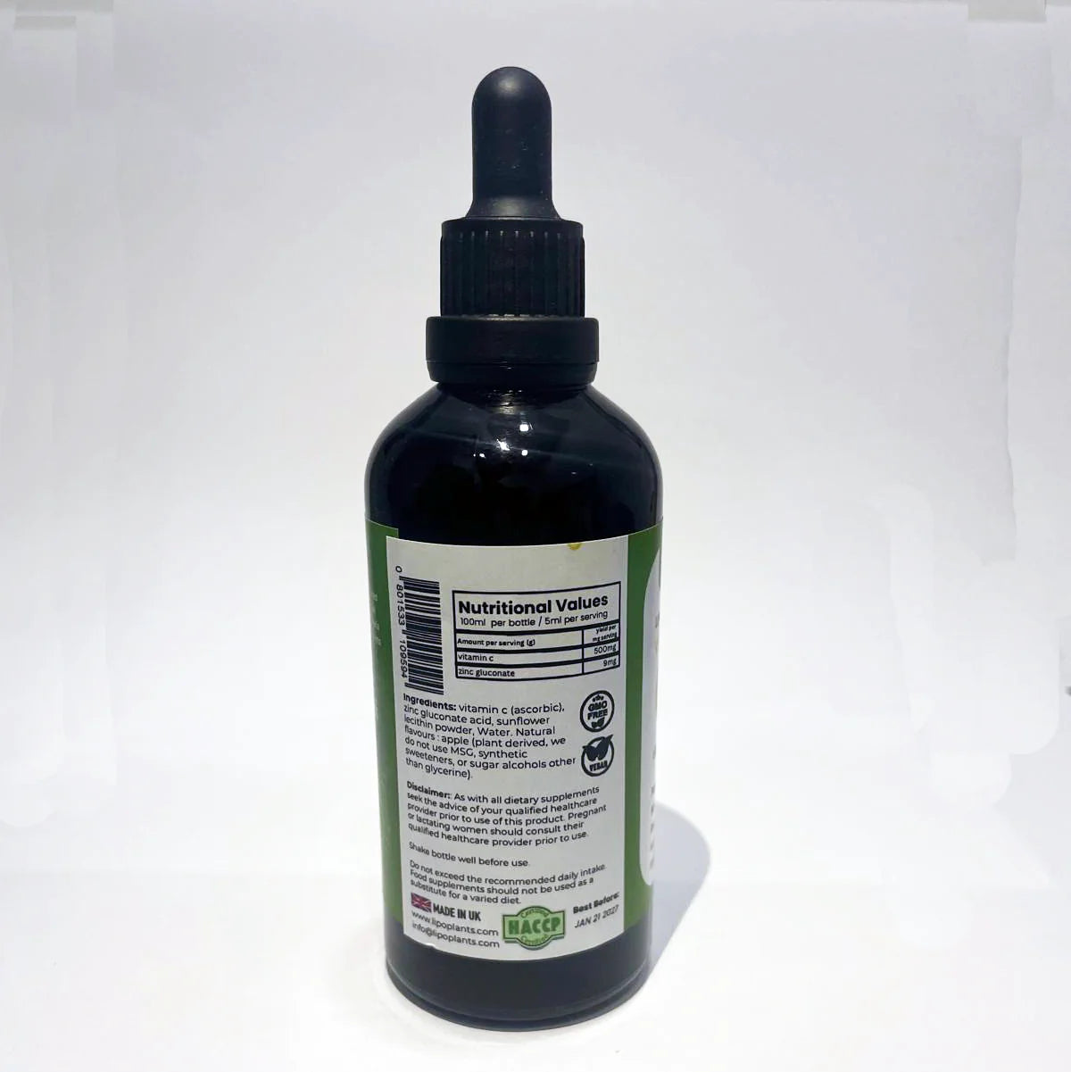 Liposomal Vitamin C + Zinc 100ml – Immune Support & Antioxidant Liquid.