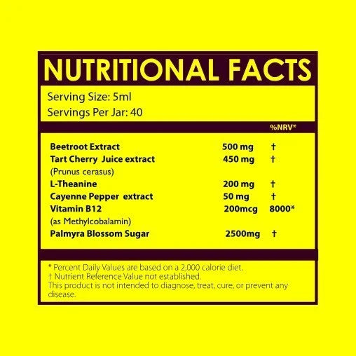 NitroFlow Circulation Formula 200ml - 500mg Beetroot Tart Cherry Liposomal Energ.